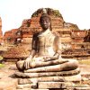 Buddha statue in ruin at Ayutthaya, Thailand