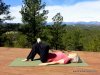 Photo of the Eye of the Needle Pose in Yin Yoga