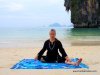 Photo of Elle Bieling doing Lateral Half-Dragonfly Pose, Pranang Beach, Railay, Thailand
