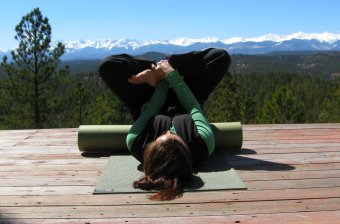 Half Lotus Pose on Foam Roller